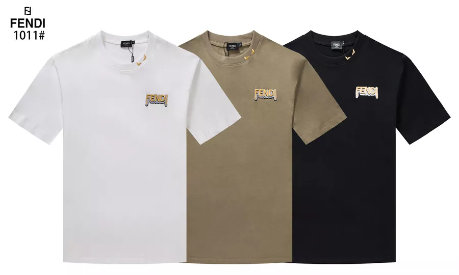 fendi t-shirt manches courtes pour unisexe s_12771b32